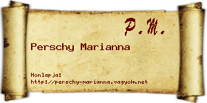 Perschy Marianna névjegykártya